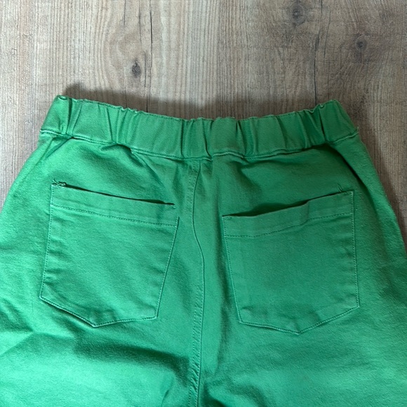 OAK + FORT Bright Green Wide Leg Pants - Picture 4 of 6
